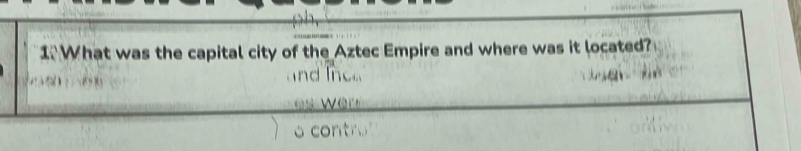 What was the capital city of the Aztec Empire and where was it located?