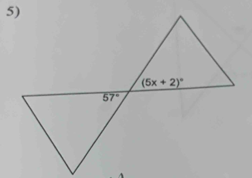 (5x+2)^circ 
57°