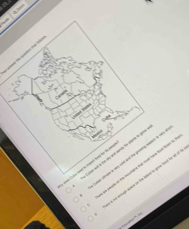 Rausé Q Zoom h answer the question that follo Canada United Stales Cuba ...