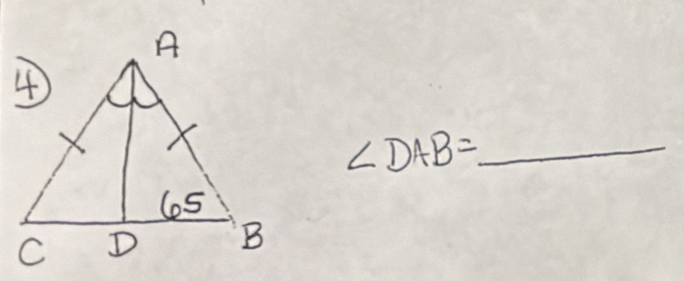 ∠ DAB= _