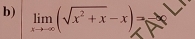 im(√x²+x-x)=