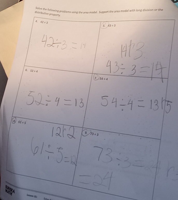 Solve the followg division or the
Lesson 21: