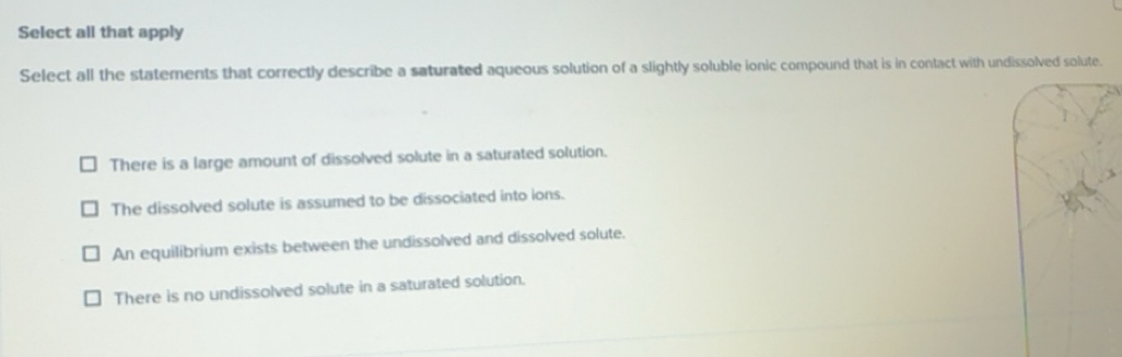 Solved: Select all that apply Select all the statements that correctly ...