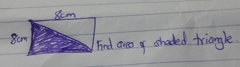 Find area of shaded triangle