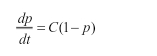  dp/dt =C(1-p)