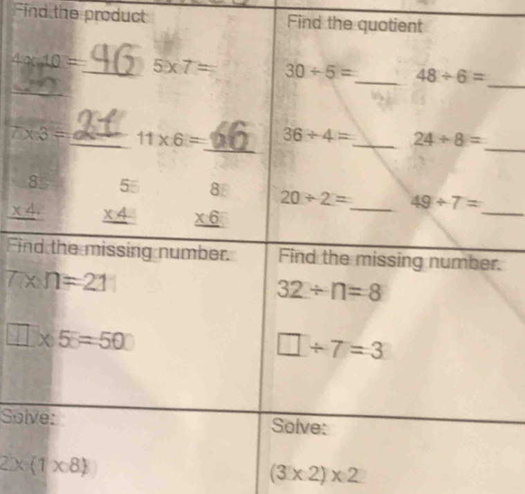 Find the product Find the qu
_
_
Fi.
So
(3* 2)* 2