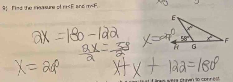 Find the measure of m and m
that if lines were drawn to connect .