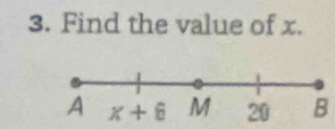 Find the value of x.
B