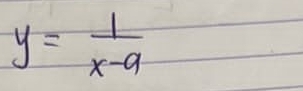 y= 1/x-9 