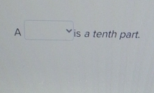 A □ is a tenth part.