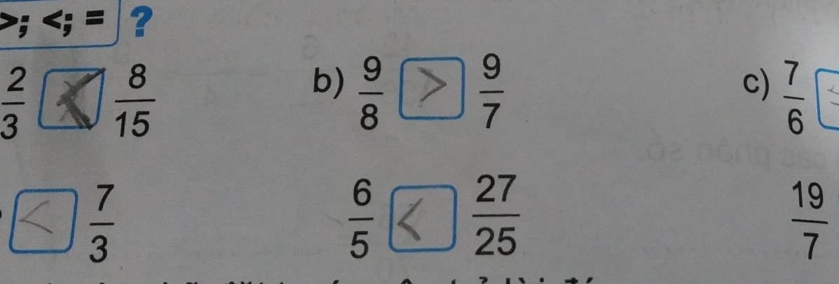 H
?
 2/3 
 8/15 
b)  9/8   9/7 
c)  7/6 
 7/3 
 6/5 
 27/25 
 19/7 