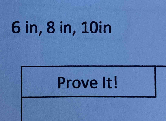 6 in, 8 in, 10in