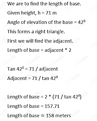 Solved: (05.04 MC) Find the length of the base of the following pyramid ...