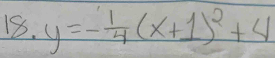 y=- 1/4 (x+1)^2+4