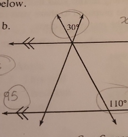 elow.
b.
110°