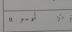 y=x^(frac 1)2