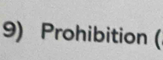 Prohibition (