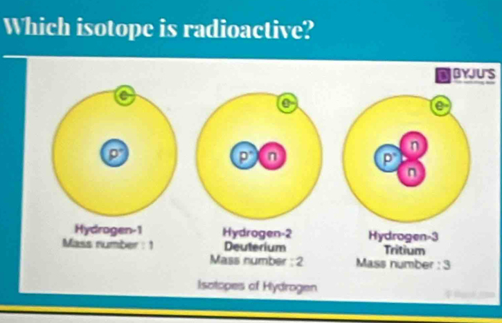 Which isotope is radioactive?