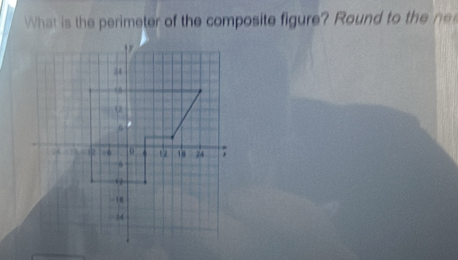 What is the perimeter of the composite figure? Round to the n