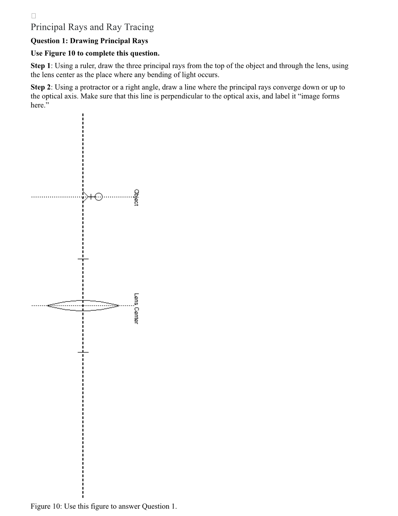 Solved: Principal Rays and Ray Tracing Question 1: Drawing Principal ...