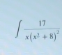 ∈t frac 17x(x^2+8)^2