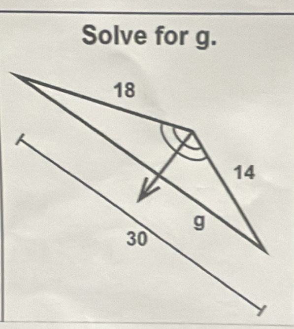 Solve for g.