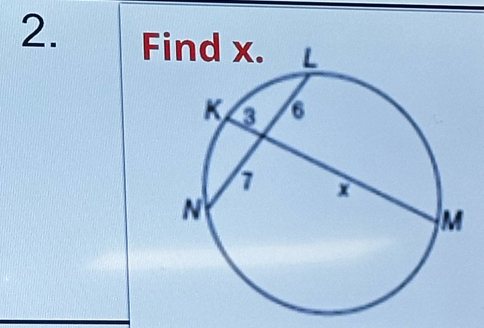 Find x.