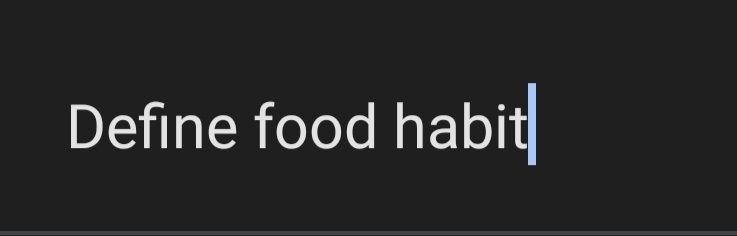 Define food habit