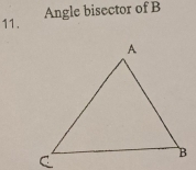 Angle bisector of B