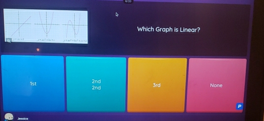 Which Graph is Linear?
1st 2nd 3rd None
2nd