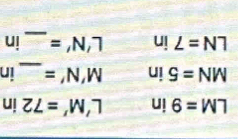 u!^-=,N,7 UI∠ =NT
u!^-=,N,W U!S=NW
u!ZL=,W,7 U! 6=W7