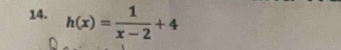 h(x)= 1/x-2 +4