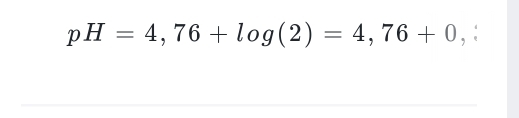 pH=4,76+log (2)=4,76+0, 
□ 