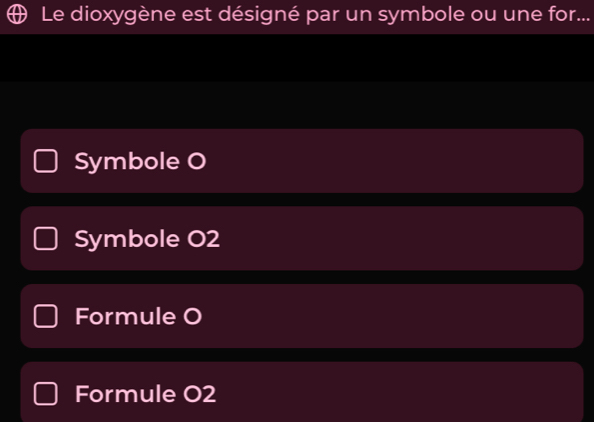 Résolu :Le dioxygène est désigné par un symbole ou une for... Symbole O ...