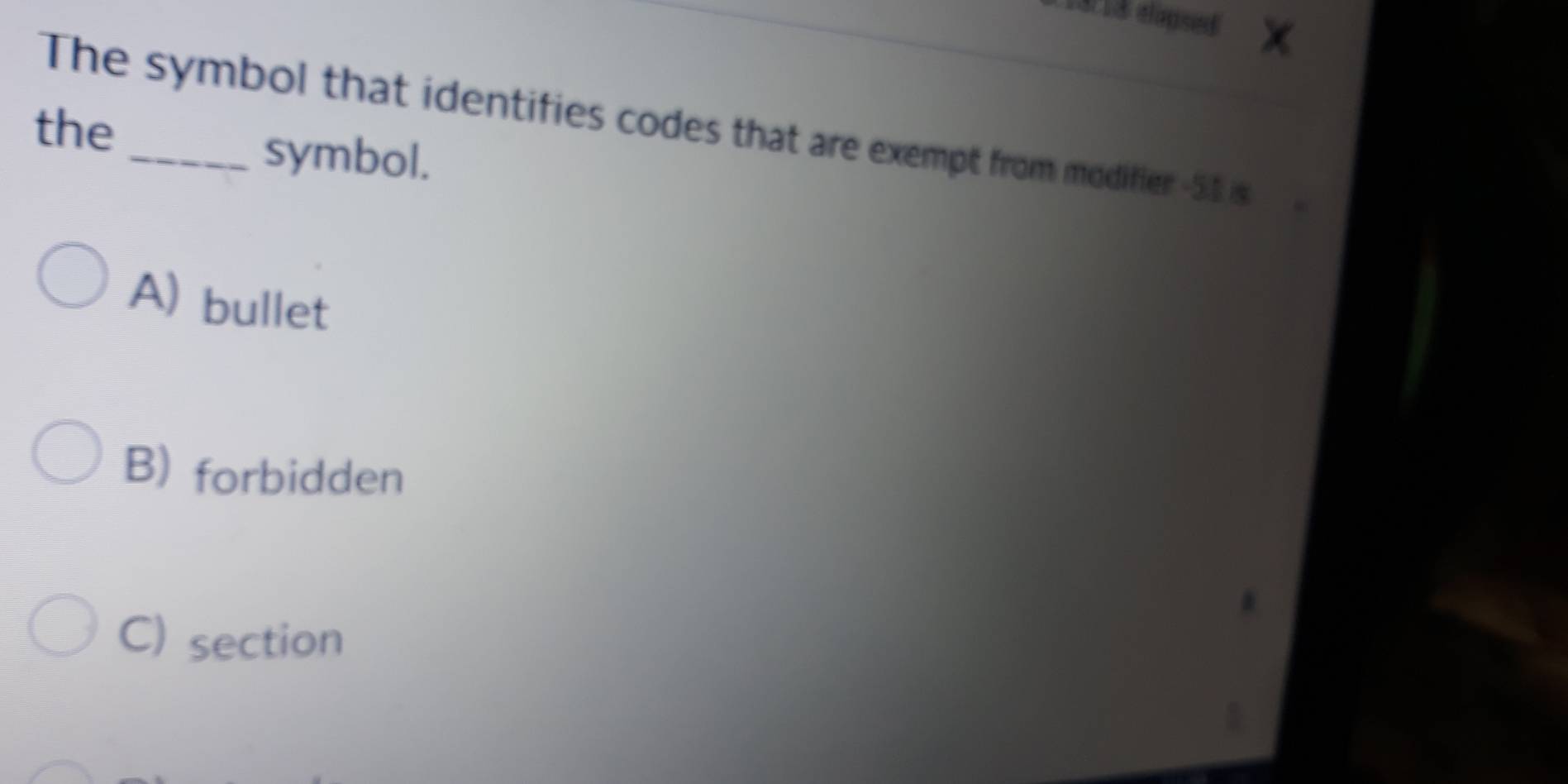 Solved: 13:13 clased The symbol that identifies codes that are exempt ...