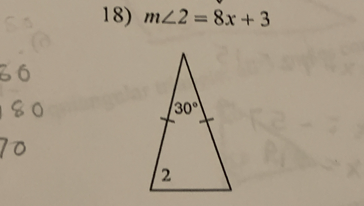 m∠ 2=8x+3
36