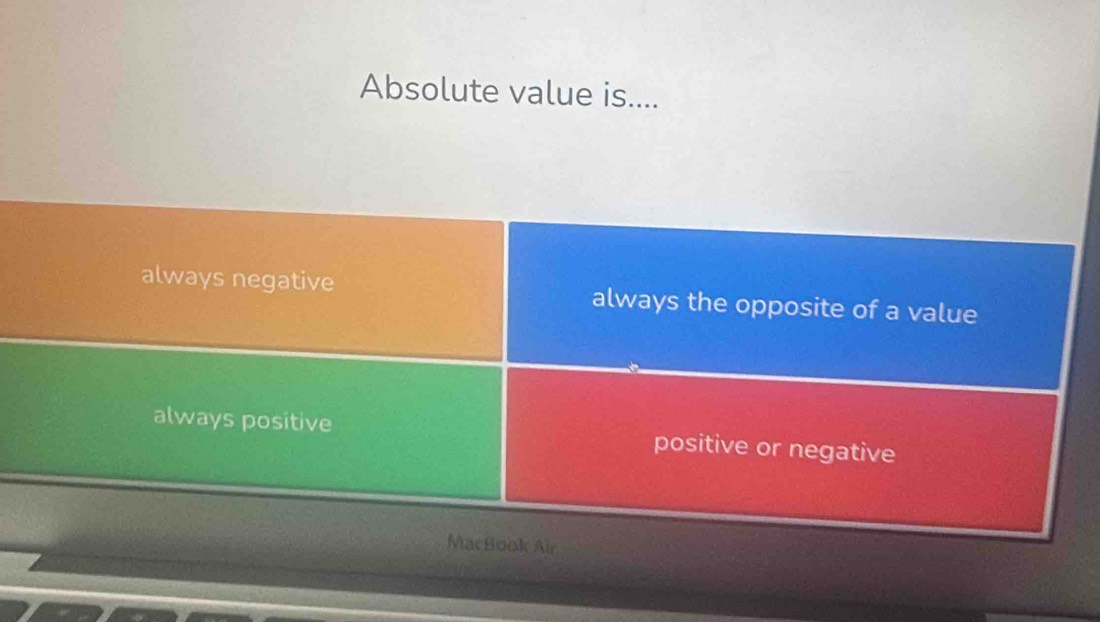 Absolute value is....