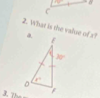 What is the value of x?
3.  e