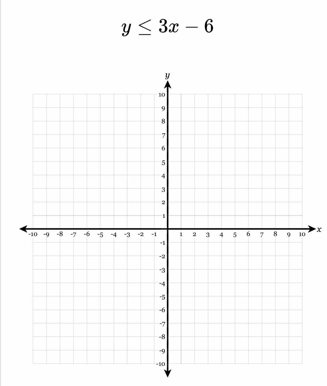 y≤ 3x-6
x