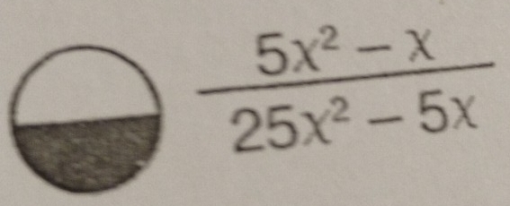  (5x^2-x)/25x^2-5x 