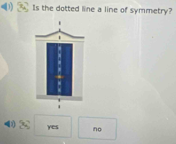 ) Is the dotted line a line of symmetry?
4 yes
no