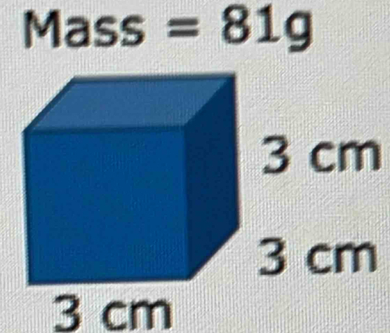 Mass =81g
3 cm
3 cm