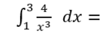 ∈t _1^(3frac 4)x^3dx=