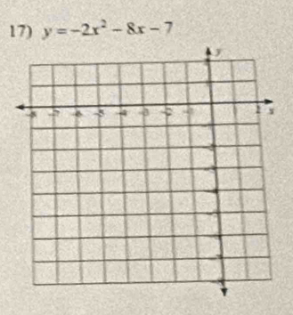 y=-2x^2-8x-7