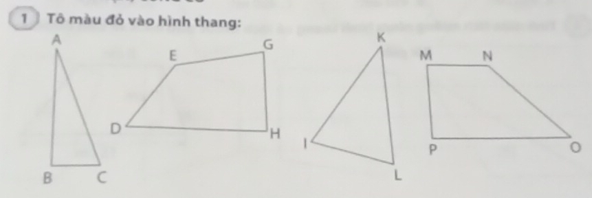 1 ỷ Tô màu đỏ vào hình thang: