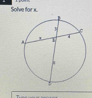 Solve for x. 
Ta