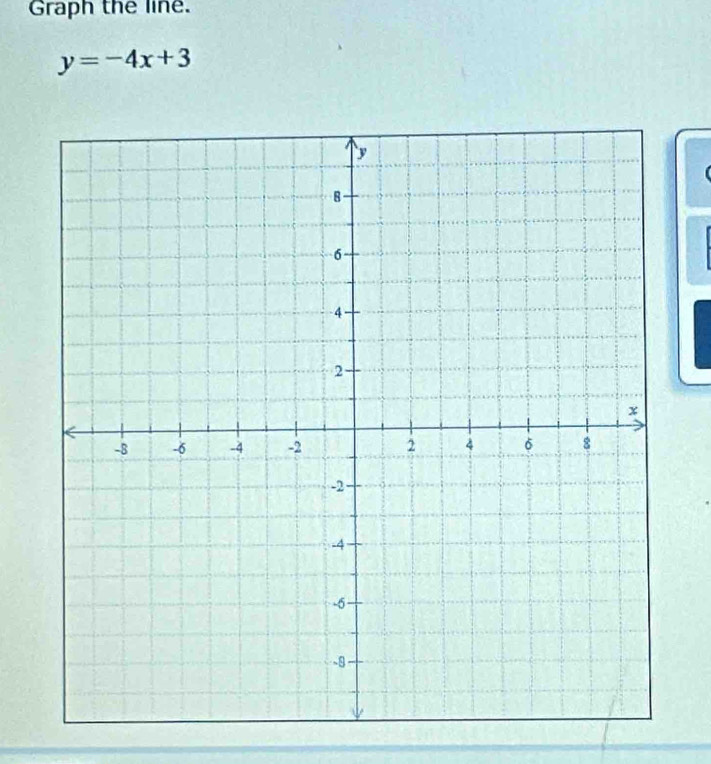 Graph the line.
y=-4x+3