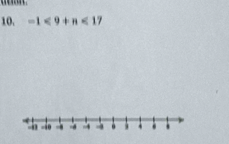 -1≤slant 9+n≤slant 17