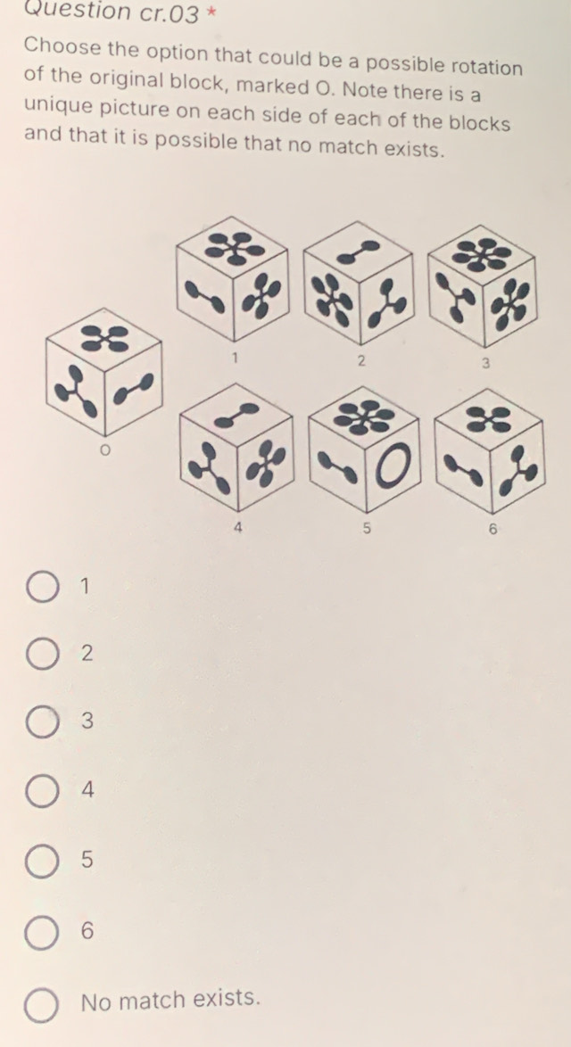 Solved: Question cr.03 * Choose the option that could be a possible ...