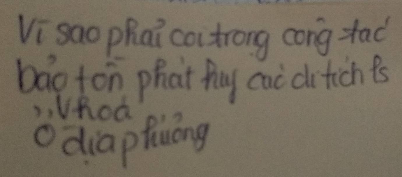 Vi sao phai coctrong cong tad 
bag ton phat fuy caò ditich ts 
). hod 
Odiapthiuóng